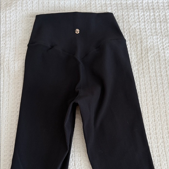 Buffbunny Collection Pants - BuffBunny ribbed Black Leggings